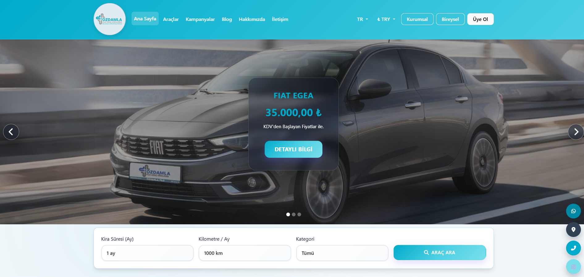 Özdamla Filo Araç Kiralama