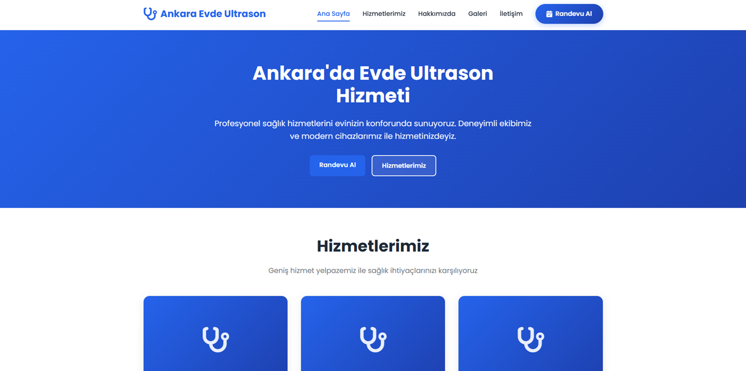 Ankara Evde Ultrason - Mobil Sağlık & Tanıtım Platformu