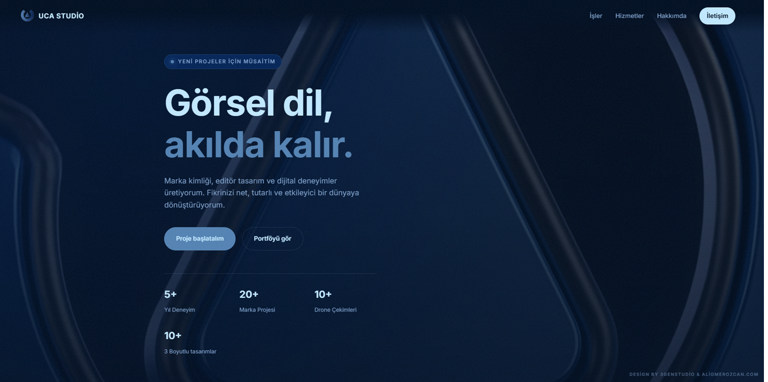 UCA Studio - Dijital Sanat & Kreatif Ajans Web Platformu